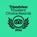 grafica di riconoscimento del premio travelers' choice 2024 di tripadvisor